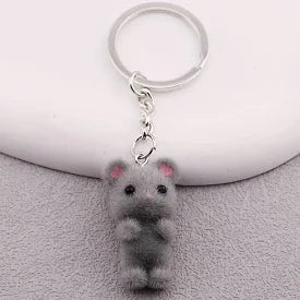 Fuzzy mini pet  keychain