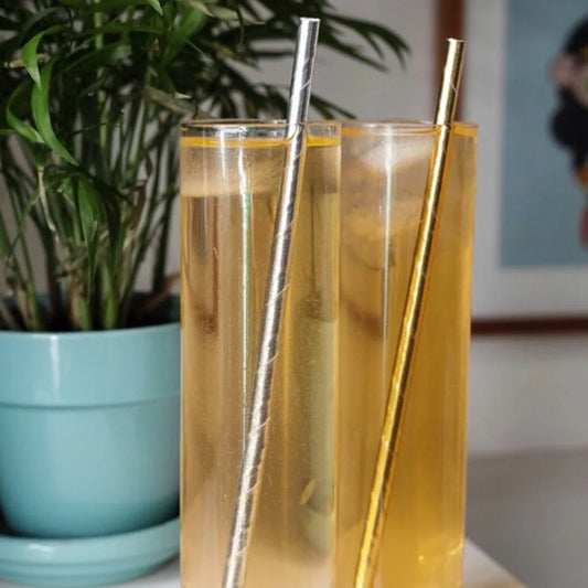 Paper Straws Silver