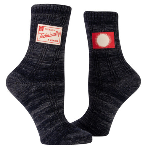 Probably Technically a Genius Socks S/M - Front & Company: Gift Store