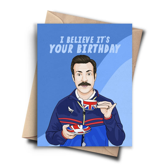 Funny Ted Lasso Birthday Card - Punny Pop Culture Card