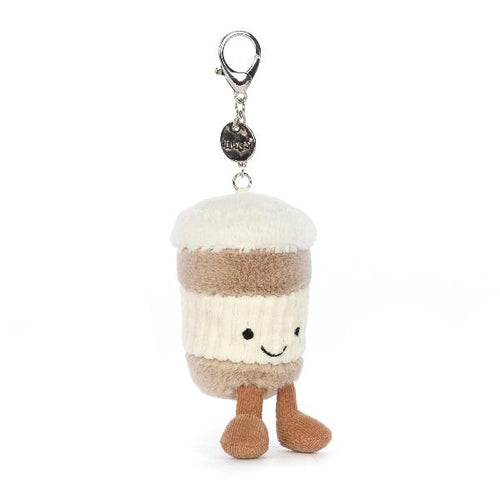 Jellycat Amuseable Coffee-To-Go Bag Charm - Front & Company: Gift Store
