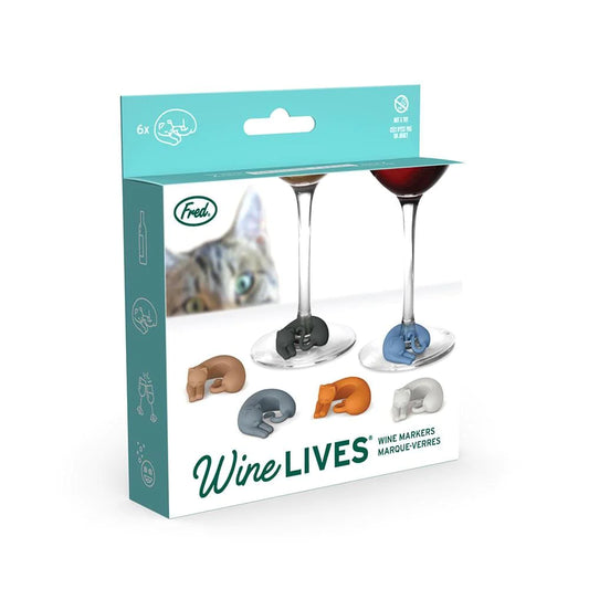 WINE LIVES DRINK MARKERS SET OF 6