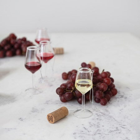 Wine Glass Ornament, 4 Styles