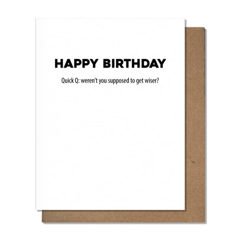Get Wiser - Birthday Card - Front & Company: Gift Store