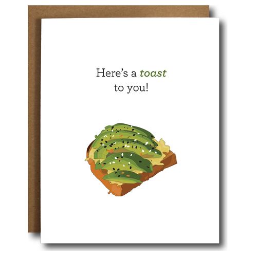 Avocado Toast To You Celebration Card - Front & Company: Gift Store