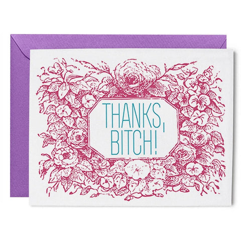 Thanks Bitch Card - Front & Company: Gift Store