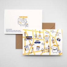 Load image into Gallery viewer, sanrio pattern card - pompompurin - letterpress mini card
