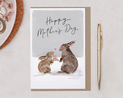 Mother's Day Card | Mum Card | Cute Rabbit Greeting Card - Front & Company: Gift Store
