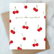 Load image into Gallery viewer, Sweet Cherries Greeting Card | Valentine Love Friendship
