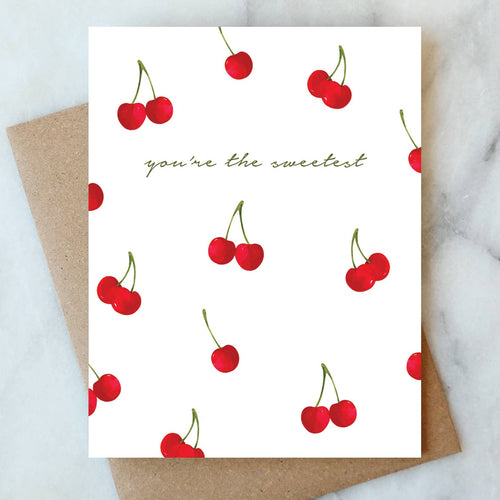 Sweet Cherries Greeting Card | Valentine Love Friendship - Front & Company: Gift Store