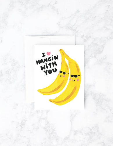 Banana Hangs Card - Front & Company: Gift Store