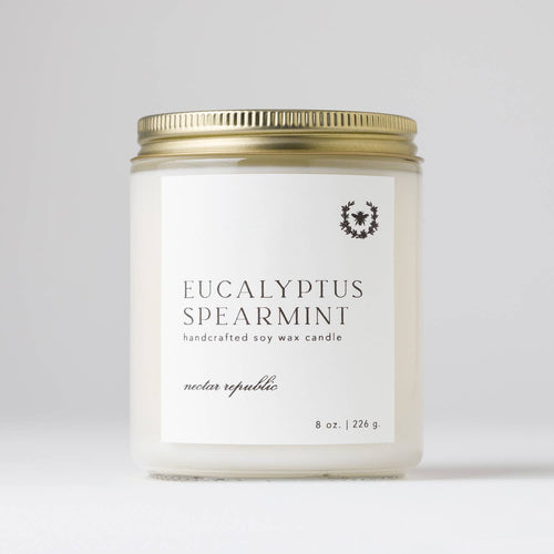 Eucalyptus + Spearmint : Jar Soy Candle - Front & Company: Gift Store
