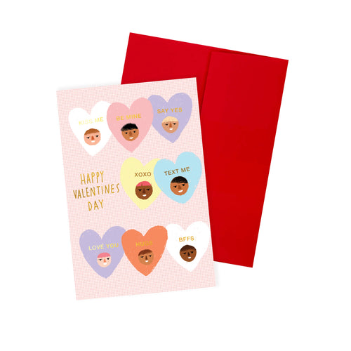 CONVERSATION HEARTS - Valentine's Day Notecard - Front & Company: Gift Store