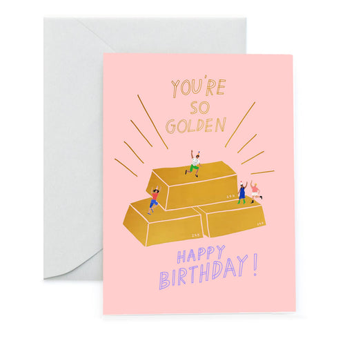 GOLDEN - Birthday Card - Front & Company: Gift Store