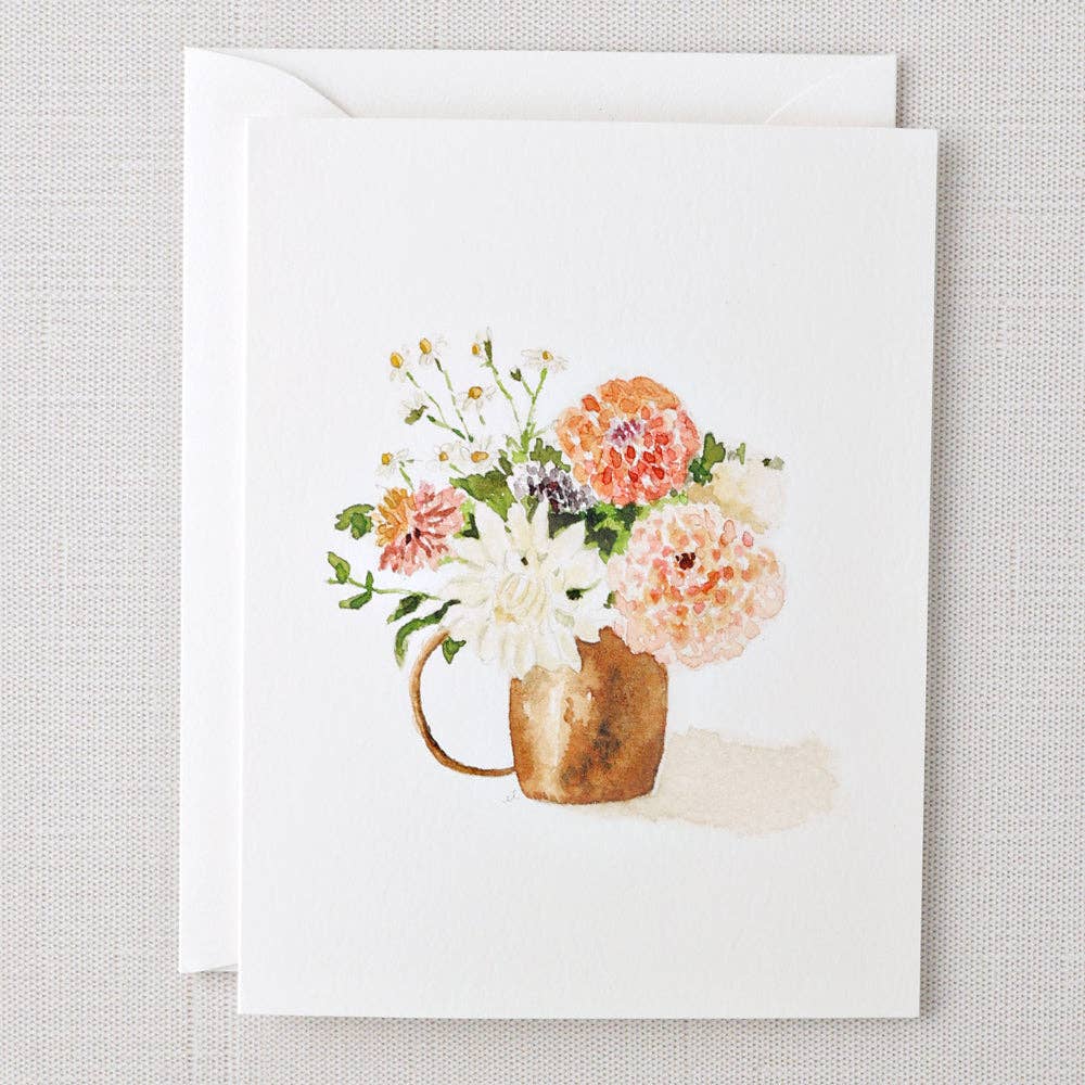 Dahlia bouquet notecards