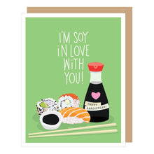 Load image into Gallery viewer, Soy in Love With You Anniversary Card
