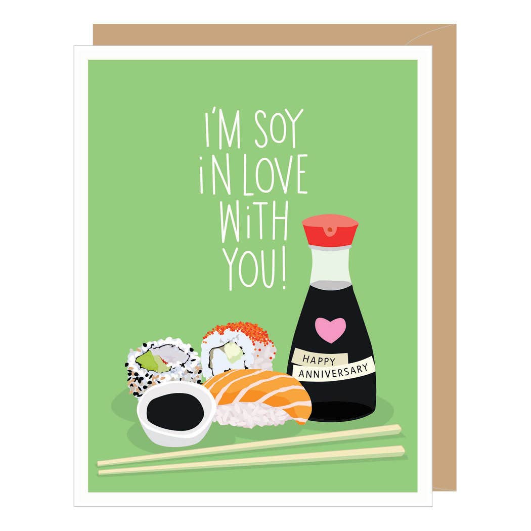 Soy in Love With You Anniversary Card