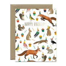 Load image into Gallery viewer, Forest Animals Galore Birthday Card *Foil Stamped*
