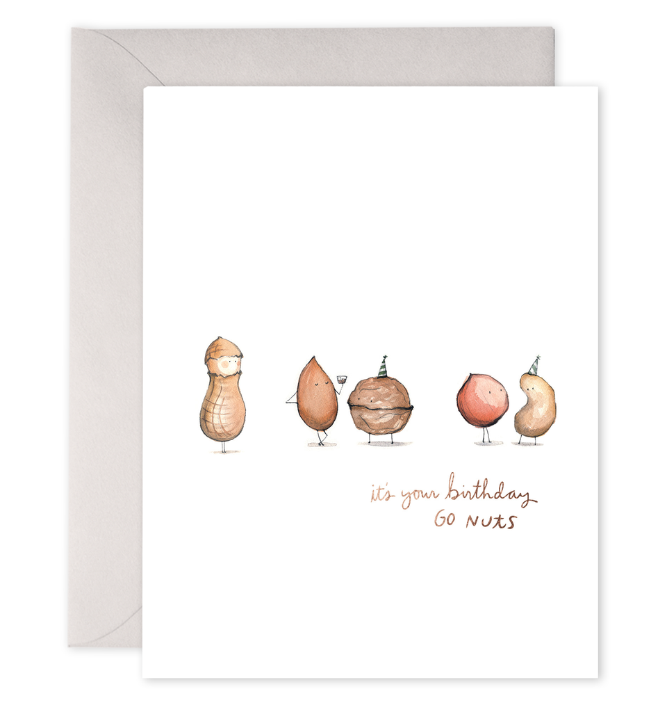 Go Nuts Birthday Card | Party Nuts Clever Bday Card
