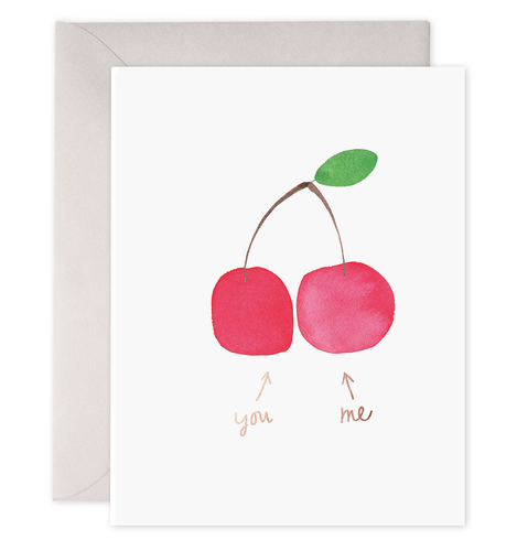 You + Me Cherries | Friendship & Love Greeting Card - Front & Company: Gift Store