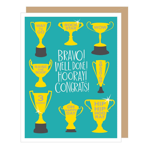Trophy Congratulations Card - Front & Company: Gift Store