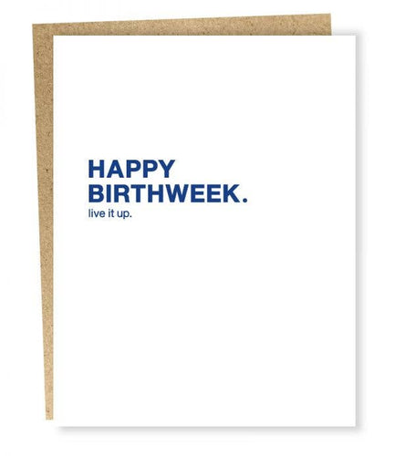 #002: Birthweek Card - Front & Company: Gift Store