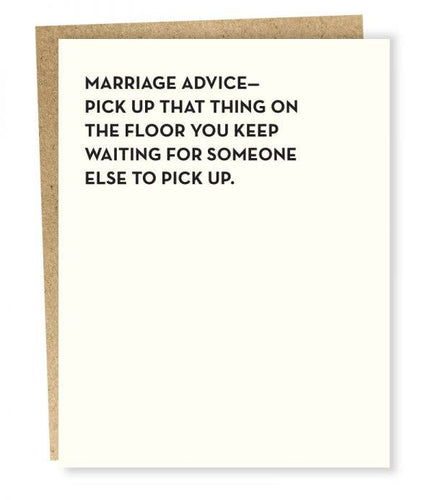 #901: Marriage Advice Card - Front & Company: Gift Store