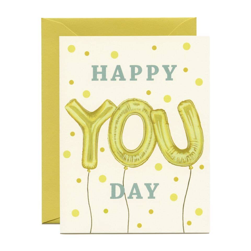Happy You Day Foil Ballons Birthday Card