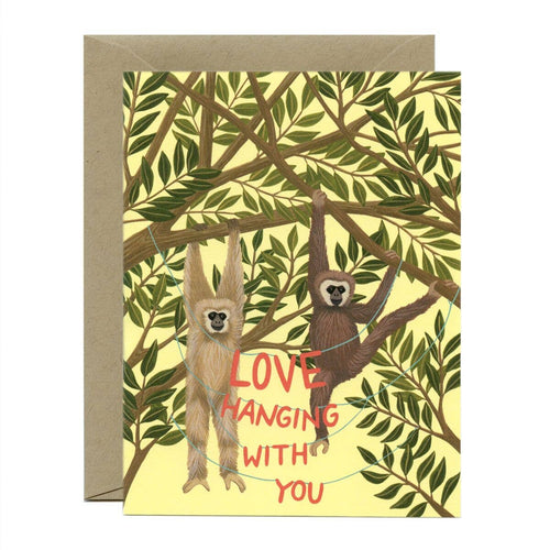 Gibbons Hanging With You Love Card - Front & Company: Gift Store