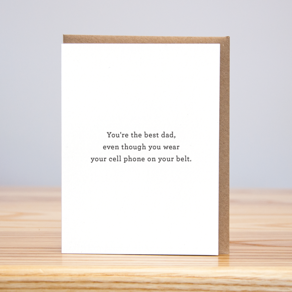 Best Dad Cell Phone(Letterpress)