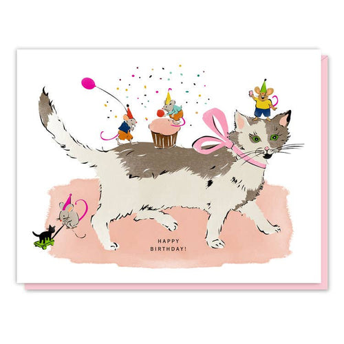 Cat and Mice Birthday Card - Front & Company: Gift Store