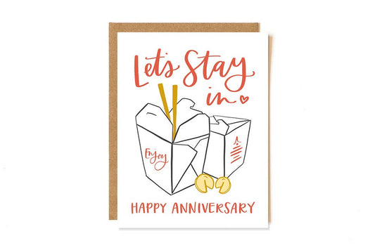 Anniversary Takeout Letterpress Greeting Card