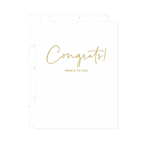 Congrats! Here's To You Greeting Card - Front & Company: Gift Store
