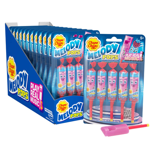 Chupa Chups Melody Pops 5pc Blister, Strawberry - Front & Company: Gift Store