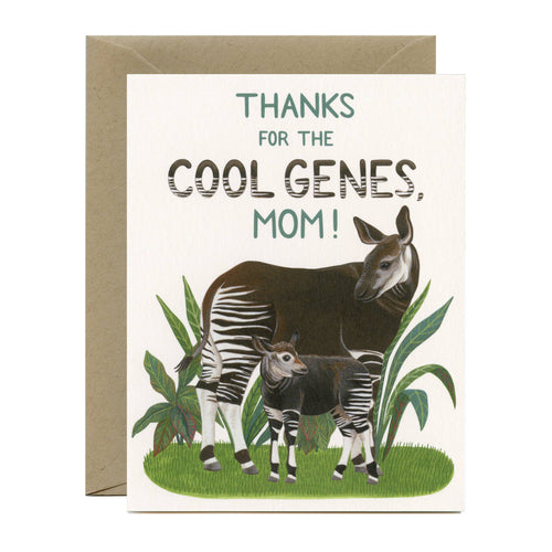 Okapi Mom & Baby Mother's Day Card - Front & Company: Gift Store