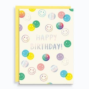 Holo Happy Ombre Birthday Card