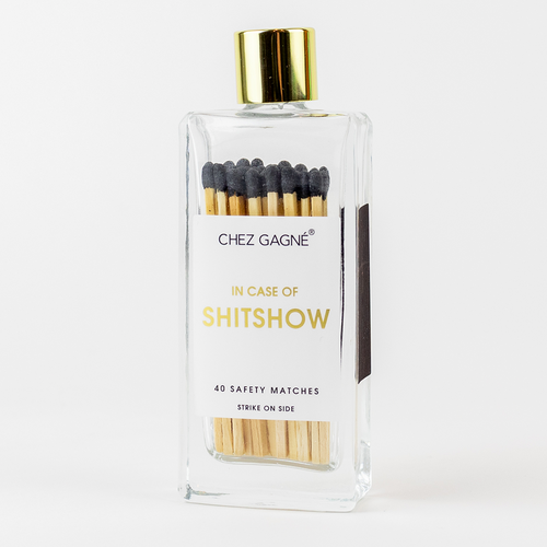 In Case of Shitshow - Glass Bottle Matches - Front & Company: Gift Store