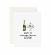 Load image into Gallery viewer, Have a Champagne &amp; Macaron - Greeting Card
