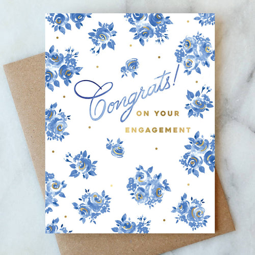 French Blue Engagement Greeting Card | Wedding Card - Front & Company: Gift Store