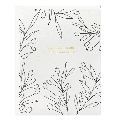 Our Wedding Day Botanical Card - Front & Company: Gift Store