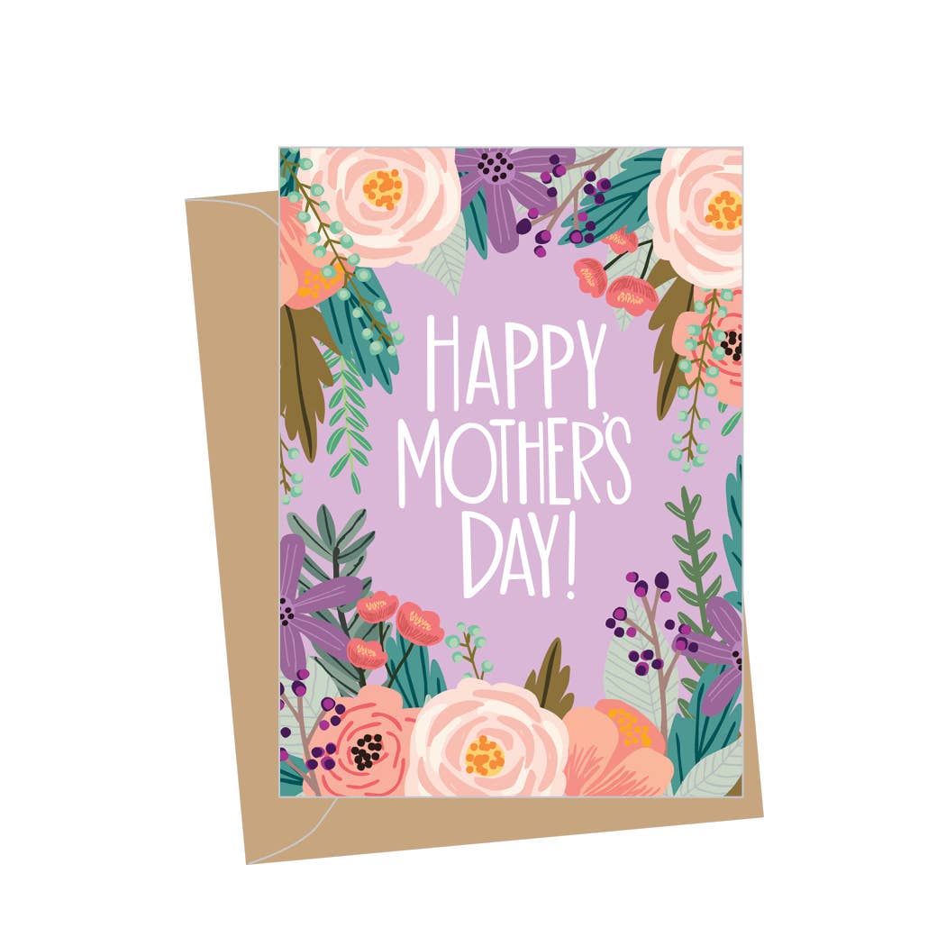 Mini Mother's Day Floral, Folded Enclosure Cards