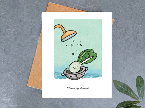 Bok Choy Baby Shower Card - Front & Company: Gift Store