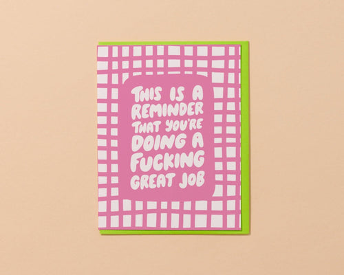 You're Doing a Fucking Great Job Card - Encouragement - Front & Company: Gift Store