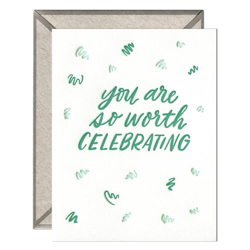 So Worth Celebrating - Congrats + Celebrations card - Front & Company: Gift Store
