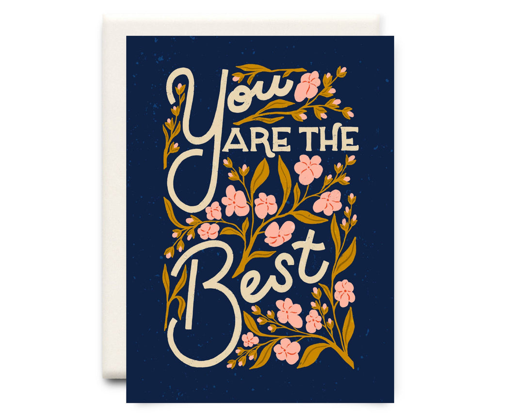 You are the Best Navy | Thank You Greeting Card