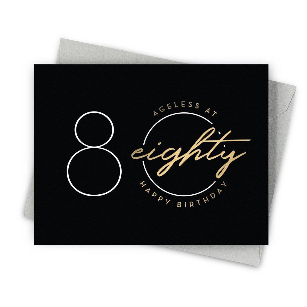 Ageless Eighty – 80th Birthday Card