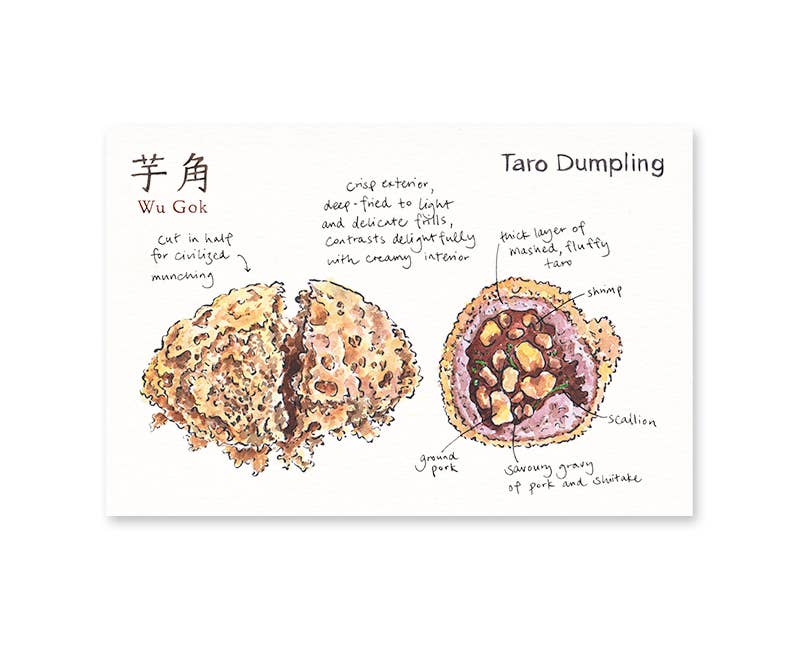 Taro Dumpling Postcard