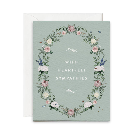 Elegant Floral Sympathy Card - Front & Company: Gift Store