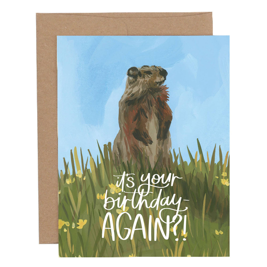 Groundhog Birthday Greeting Card