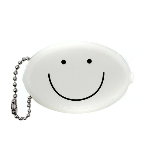 Coin Pouch - Happy Face (White) - Front & Company: Gift Store